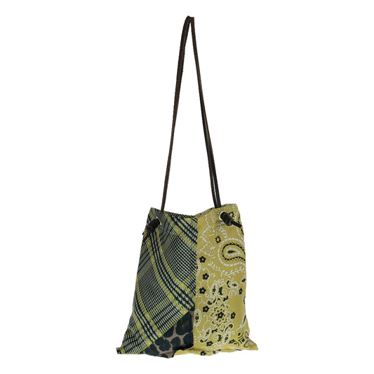 manipuri / manipuri | Satin print switching scarf tote bag |