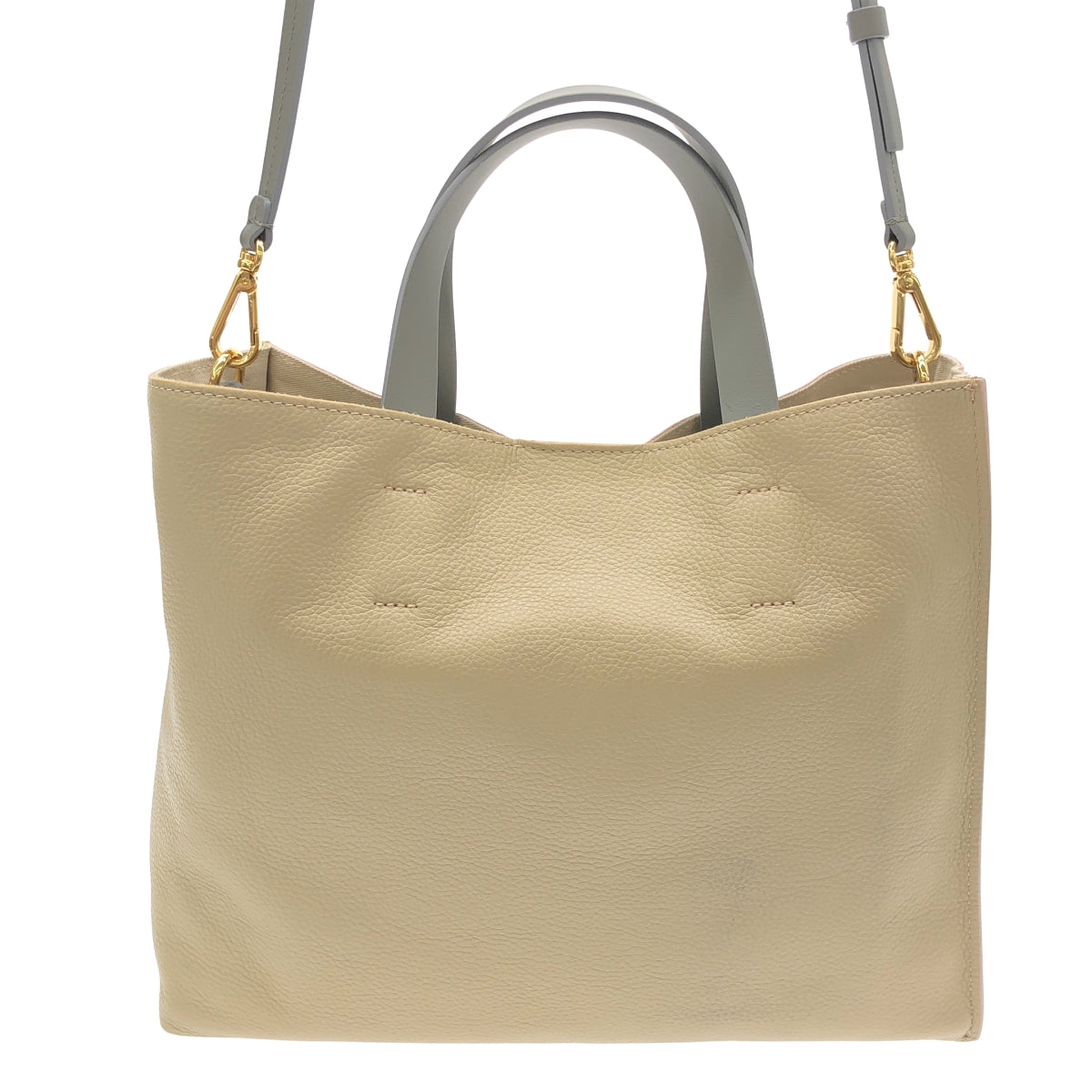 【美品】  MARNI / マルニ | MENDING MUSEO SOFT メンディングロゴ ミュゼオ ソフトレザー トートバッグ | ピンク / ベージュ | レディース