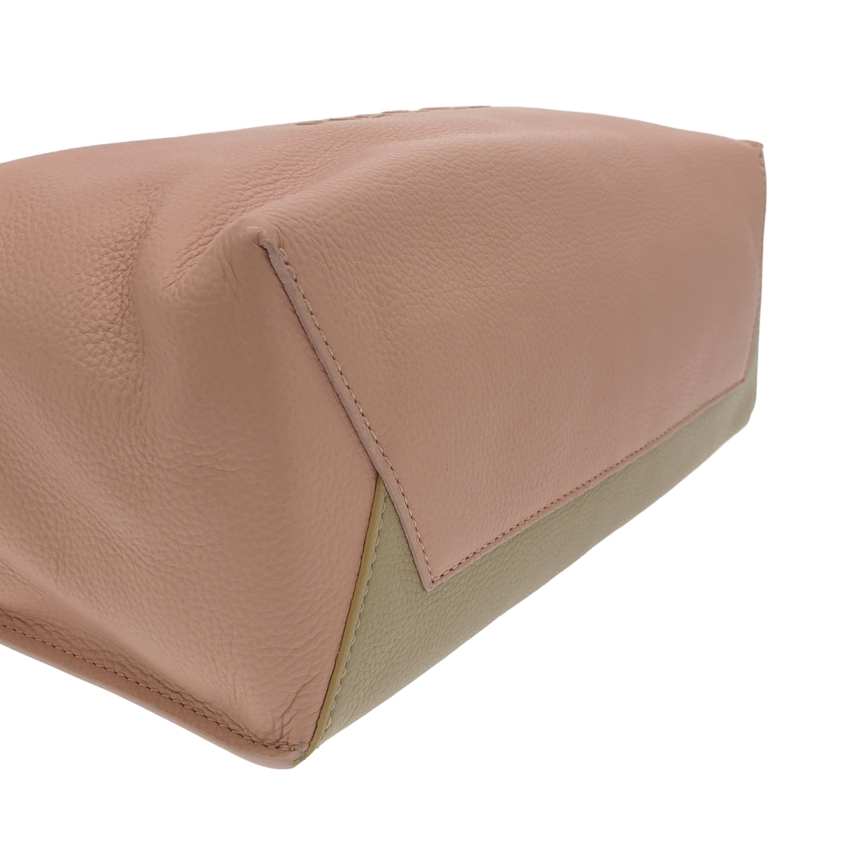 【미품】 MARNI / 마르니 | MENDING MUSEO SOFT 멘딩 로고 뮤제오 소프트 레더 토트 백 | 핑크 / 베이지 | 여성