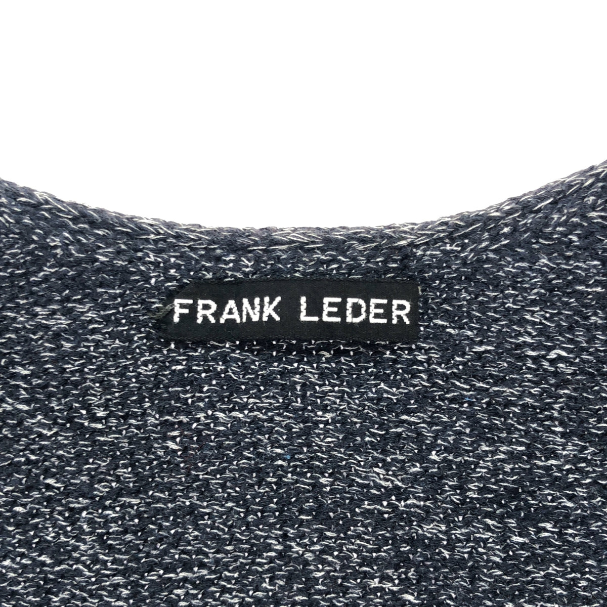 FRANK LEDER / フランクリーダー | WOOL VEST ウール メランジ Vネック ニットベスト | ネイビー系 | メンズ