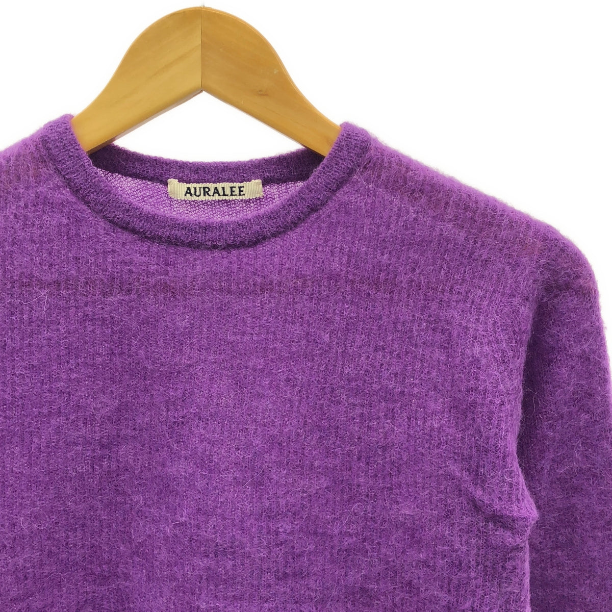 AURALEE / オーラリー | 2024AW | BABY SURI ALPACA SHEER KNIT P/O / ベビー アルパカ ニット | 0 | パープル | レディース