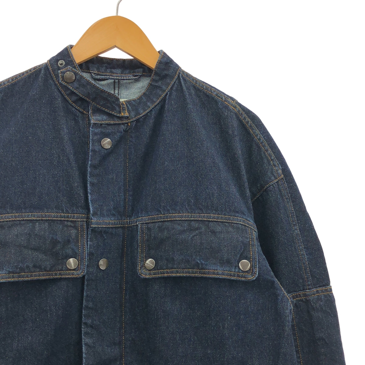 DRIES VAN NOTEN | 2024 秋冬 | VISKIN INDIGO 牛仔外套 Dispatch 立領牛仔外套 | 尺寸 S |