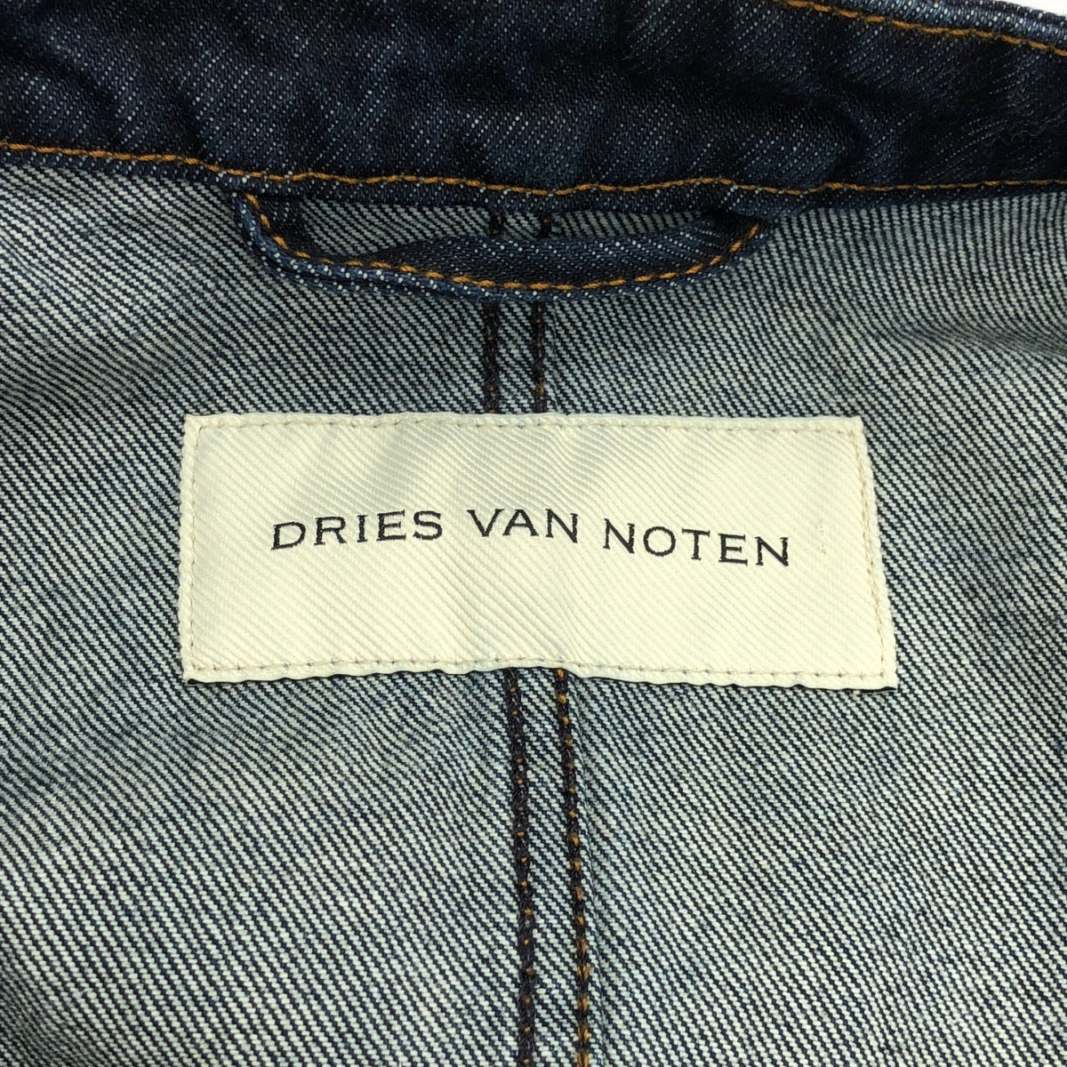 [狀況極佳] DRIES VAN NOTEN | 2024 秋冬 | VISKIN INDIGO 牛仔外套 Dispatch 立領牛仔外套 | S 碼 | 靛藍 | 男款