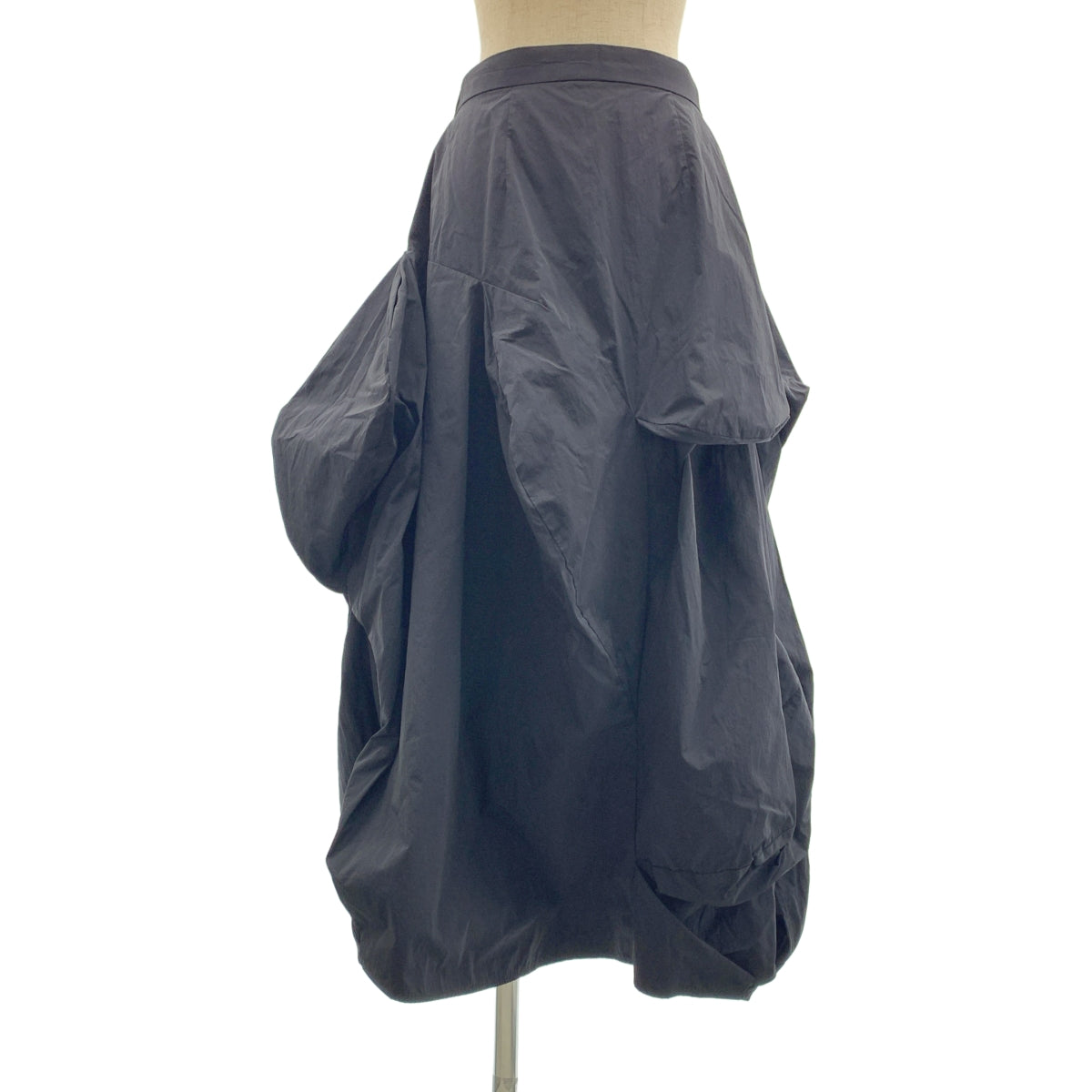 【成色極佳】nagonstans | 高支數紐約塔夫綢褶皺半身裙 | M碼 | 黑色 | 女款