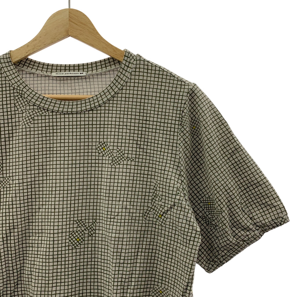 mina perhonen | 2023 春夏系列 | 淡影印花T卹 | 40碼 | 灰/綠 |女款