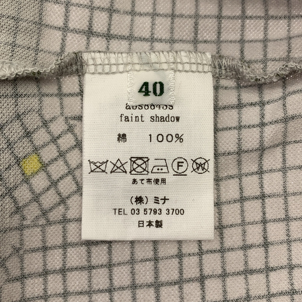 mina perhonen | 2023 春夏系列 | 淡影印花T卹 | 40碼 | 灰/綠 |女款