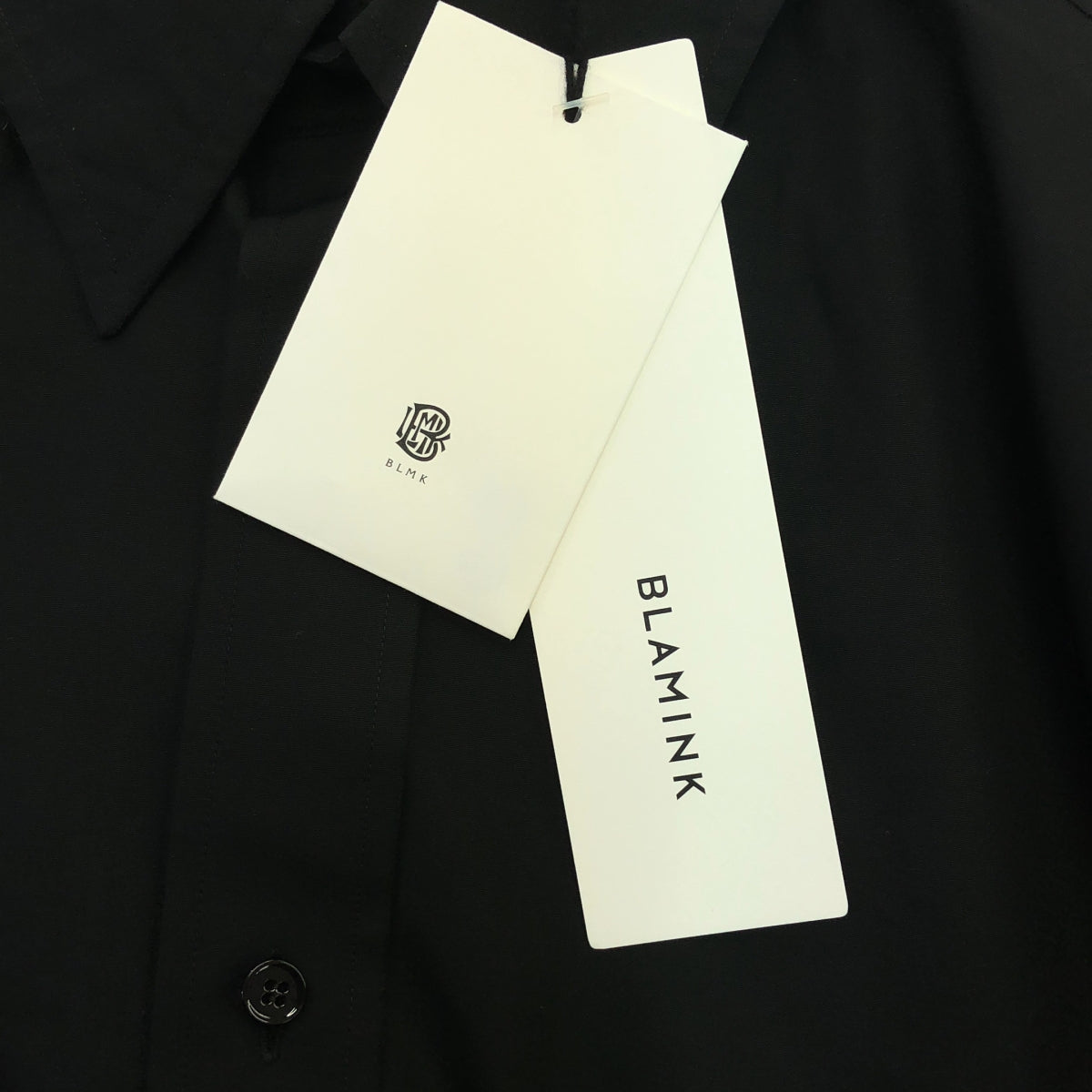 【新品】  BLAMINK / ブラミンク | コットンレギュラーシャツ | 36 | ブラック | レディース