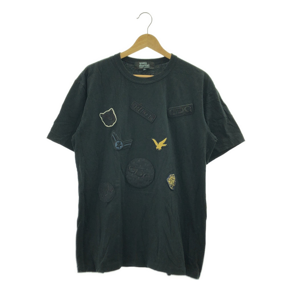 COMME des GARCONS / コムデギャルソン | 2017SS | BLACK MARKET / ブラック マーケット 染め加工 ロゴワッペン Tシャツ カットソー | XL | メンズ