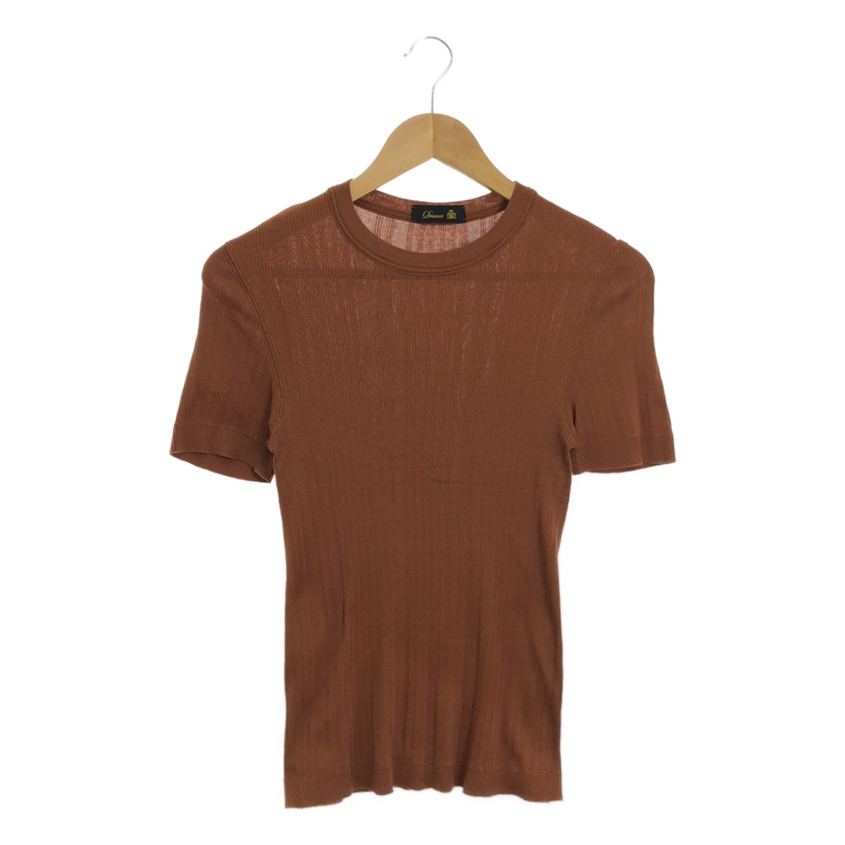 Drawer | Harinuki short sleeve cut and sew T-shirt | Brown | Women's