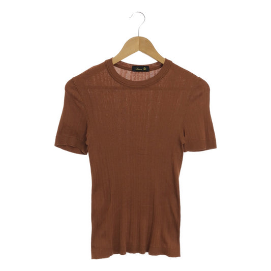 Drawer | Harinuki short sleeve cut and sew T-shirt | Brown | Women's