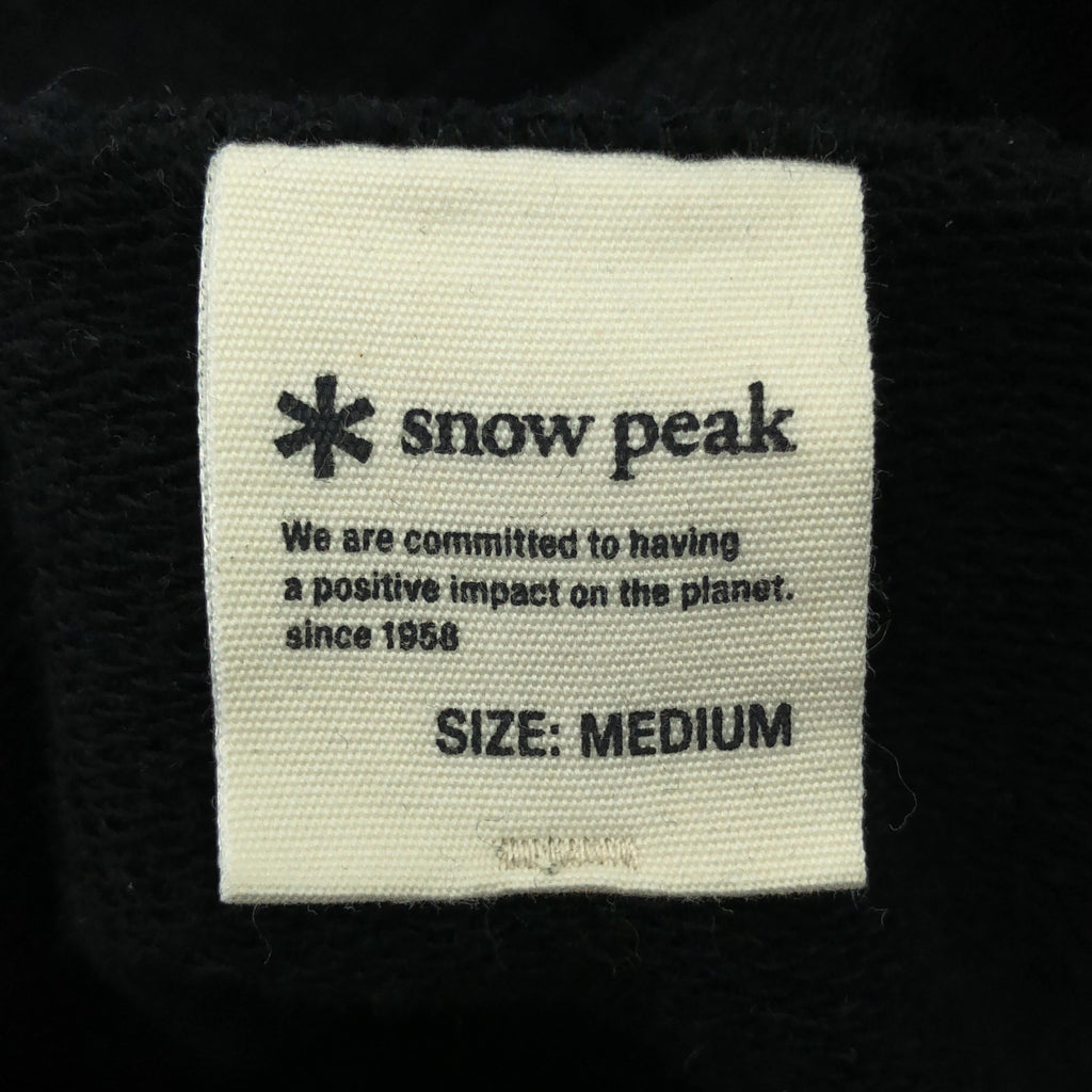 SNOW PEAK / スノーピーク | Recycled Cotton Pullover Hoodie コットン プルオーバー フーディ | M | ブラック | メンズ