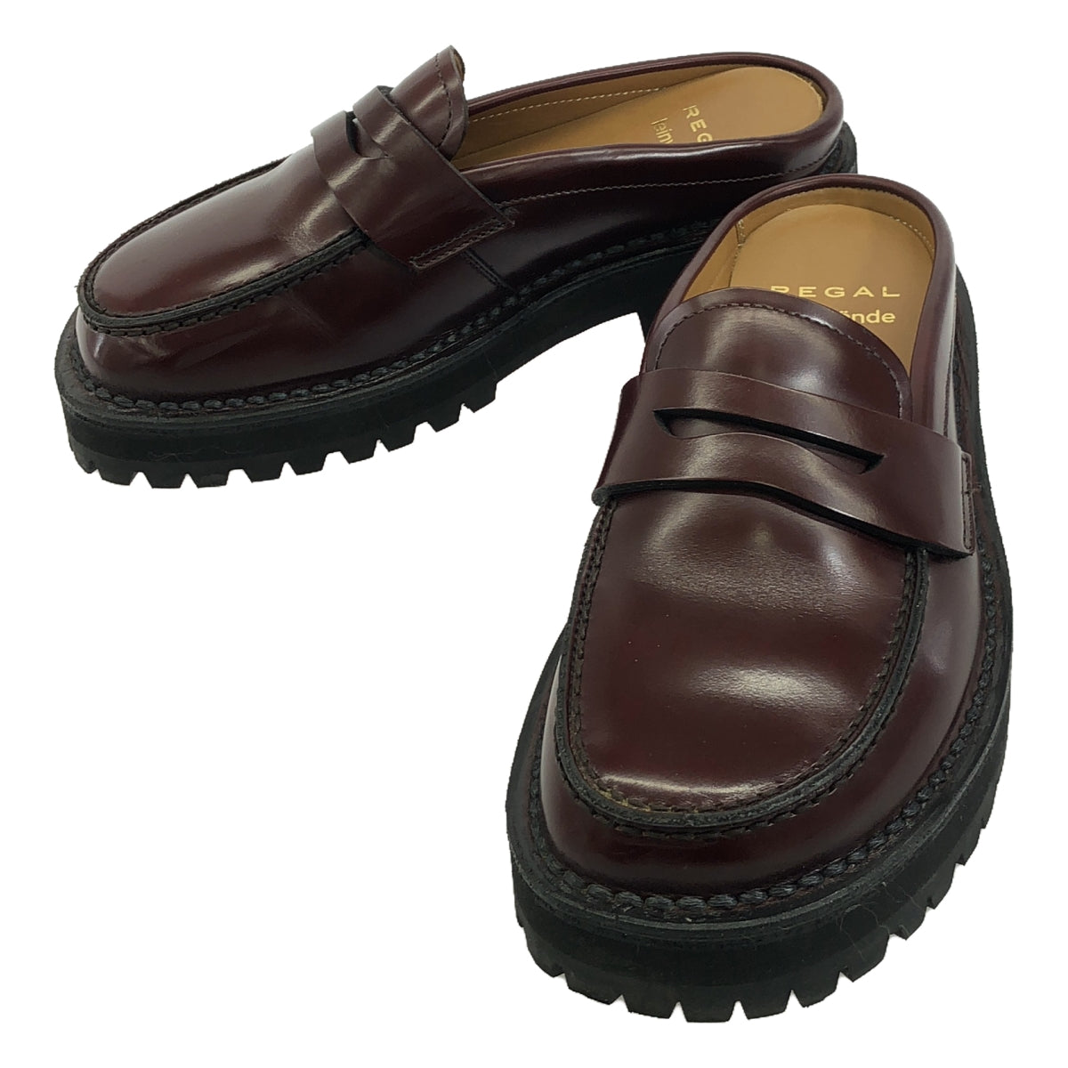 LEINWANDE / ラインヴァンド | Regal Leather Slip On Loafers スリッポン ローファー | S | Brown | レディース