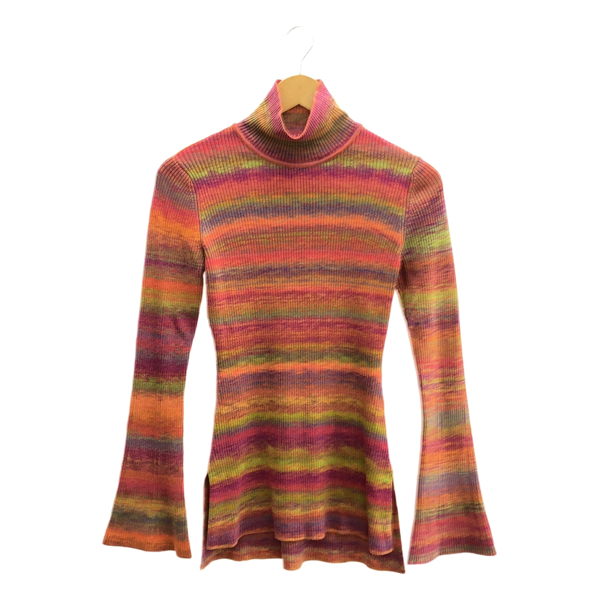 【미품】 Mame Kurogouchi / 마메쿠로고우치 | Ombre Stripe Knitted Top 니트 | 2 | 멀티 컬러 | 여성