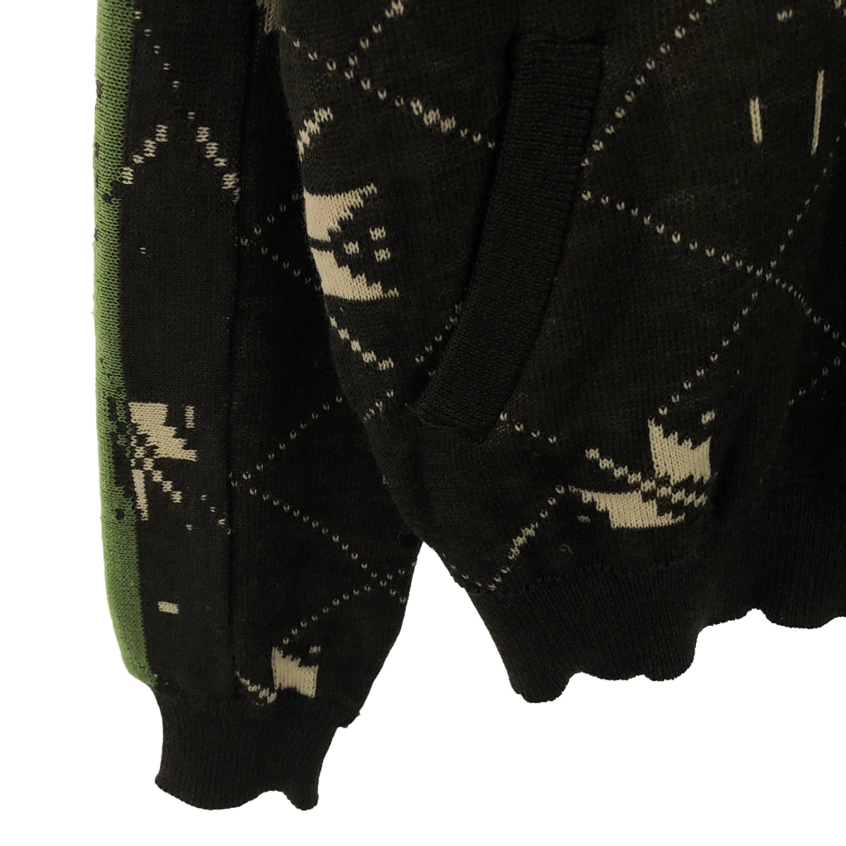 STEPHAN SCHNEIDER / Stephan Schneider | Wool Snowflake All-over Print Zip-up Knit Jacket | 4 | Men's