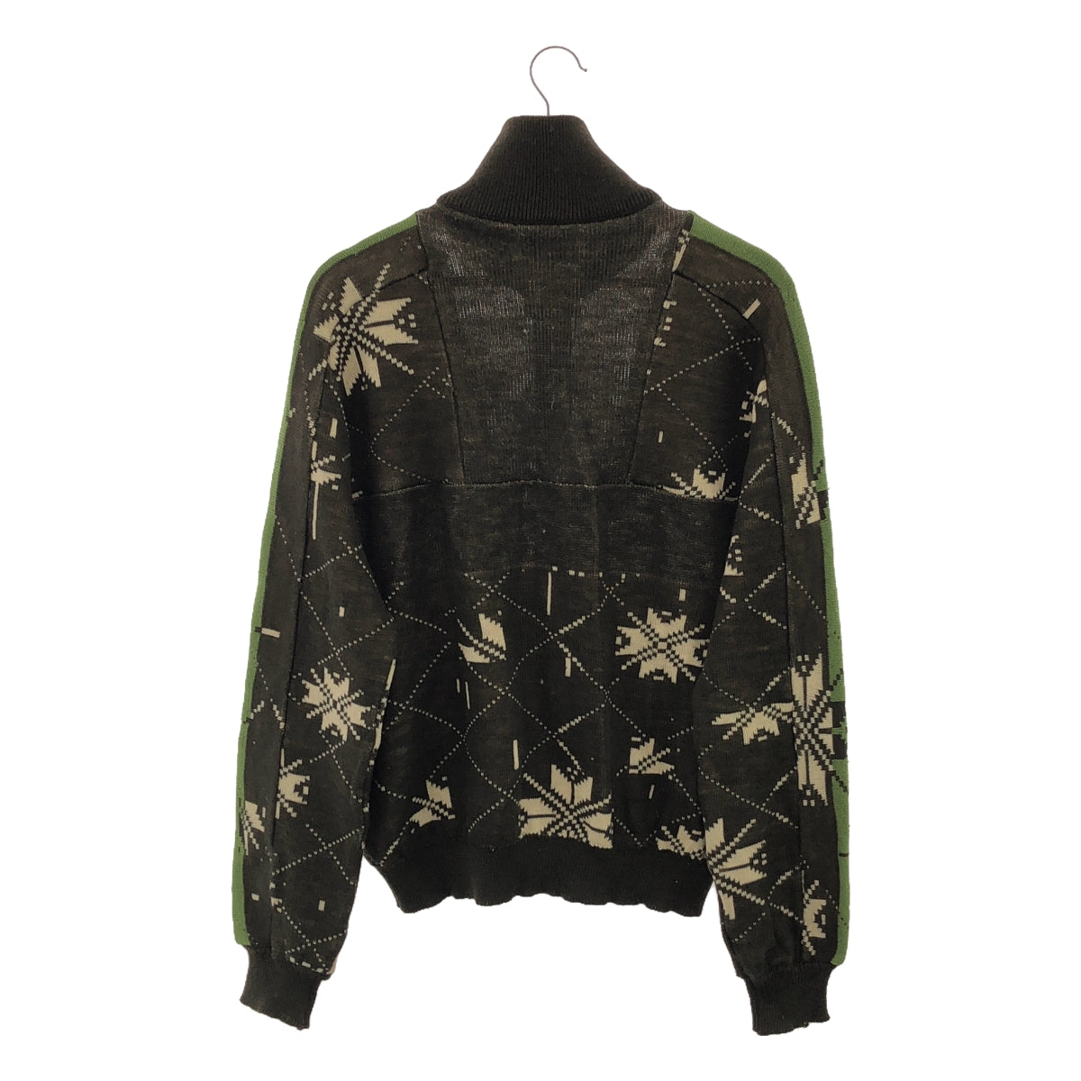 STEPHAN SCHNEIDER / Stephan Schneider | Wool Snowflake All-over Print Zip-up Knit Jacket | 4 | Men's