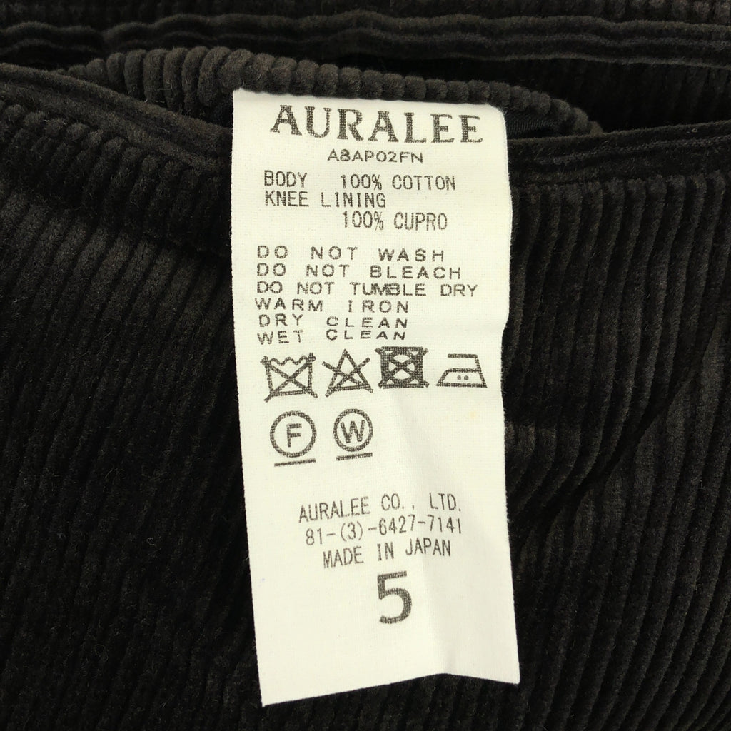 AURALEE / オーラリー | WASHED CORDUROY TAPERED SLACKS / コーデュロイ ダブルアジャスター パンツ | 5 | メンズ