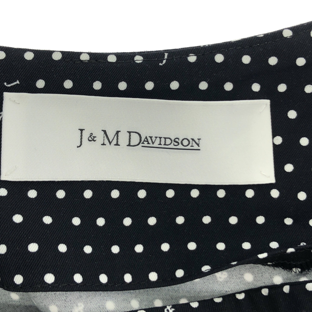 J&M DAVIDSON / ジェイアンドエムデヴィッドソン | レーヨン ロゴ ドット フレア スカート | 6 | ブラック | レディース