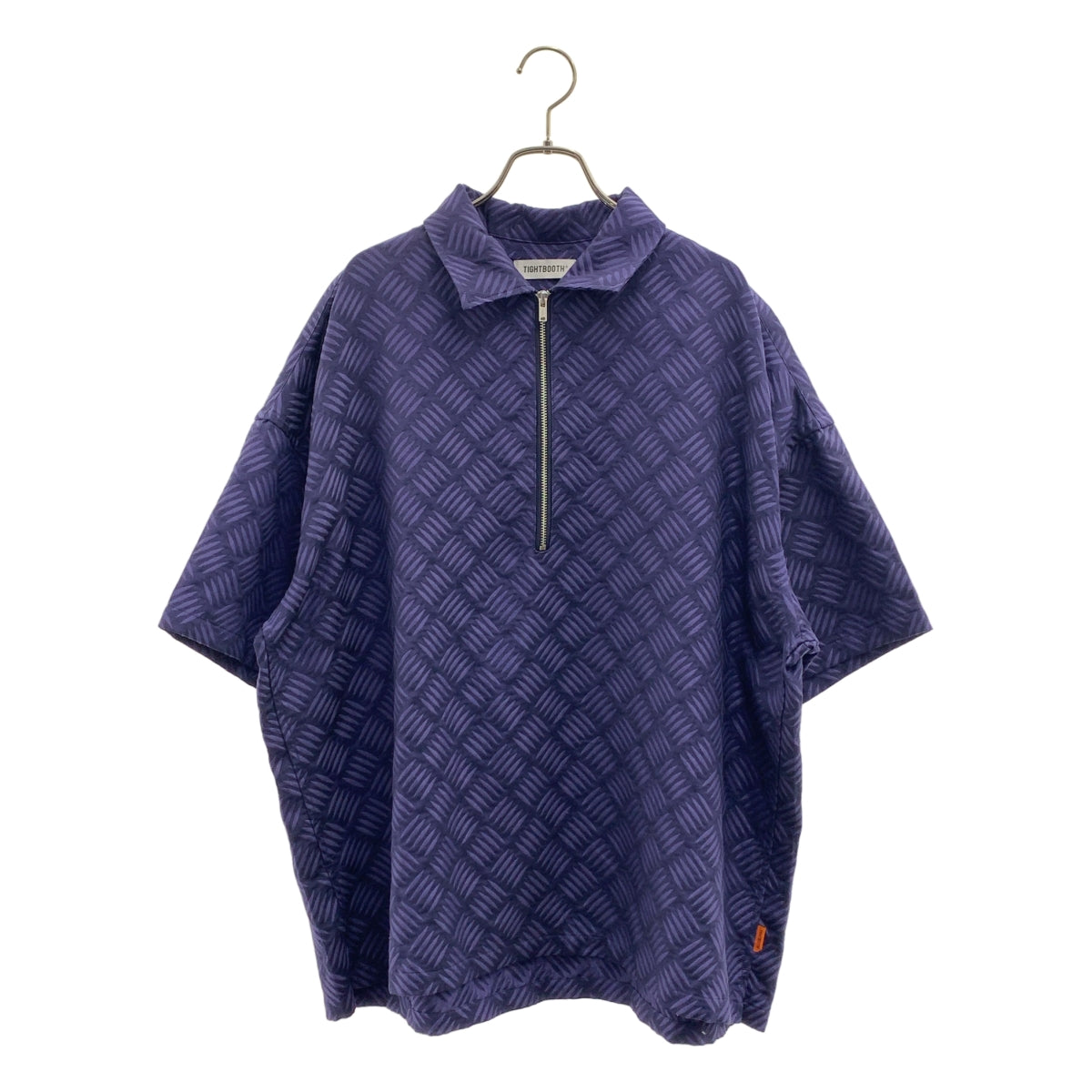 TIGHTBOOTH PRODUCTION / タイトブースプロダクション | CHECKER PLATE HALF ZIP SHIRT ハーフジップ シャツ | L | パープル | メンズ