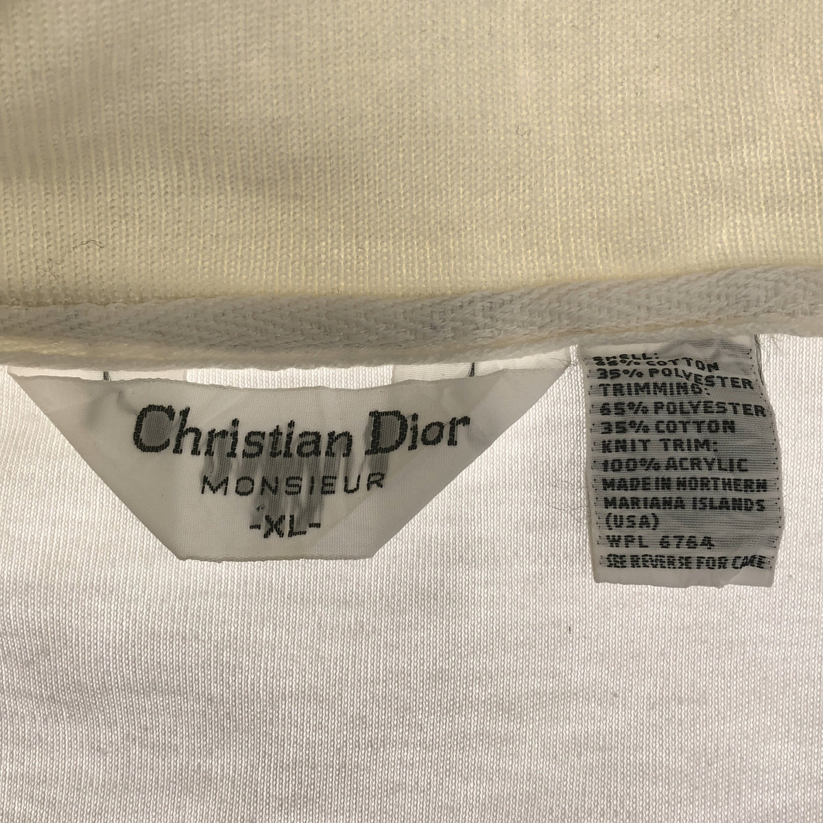 Christian Dior Monsieur | Cotton Switching Zip-up Short Sleeve Jacket | XL | Men's