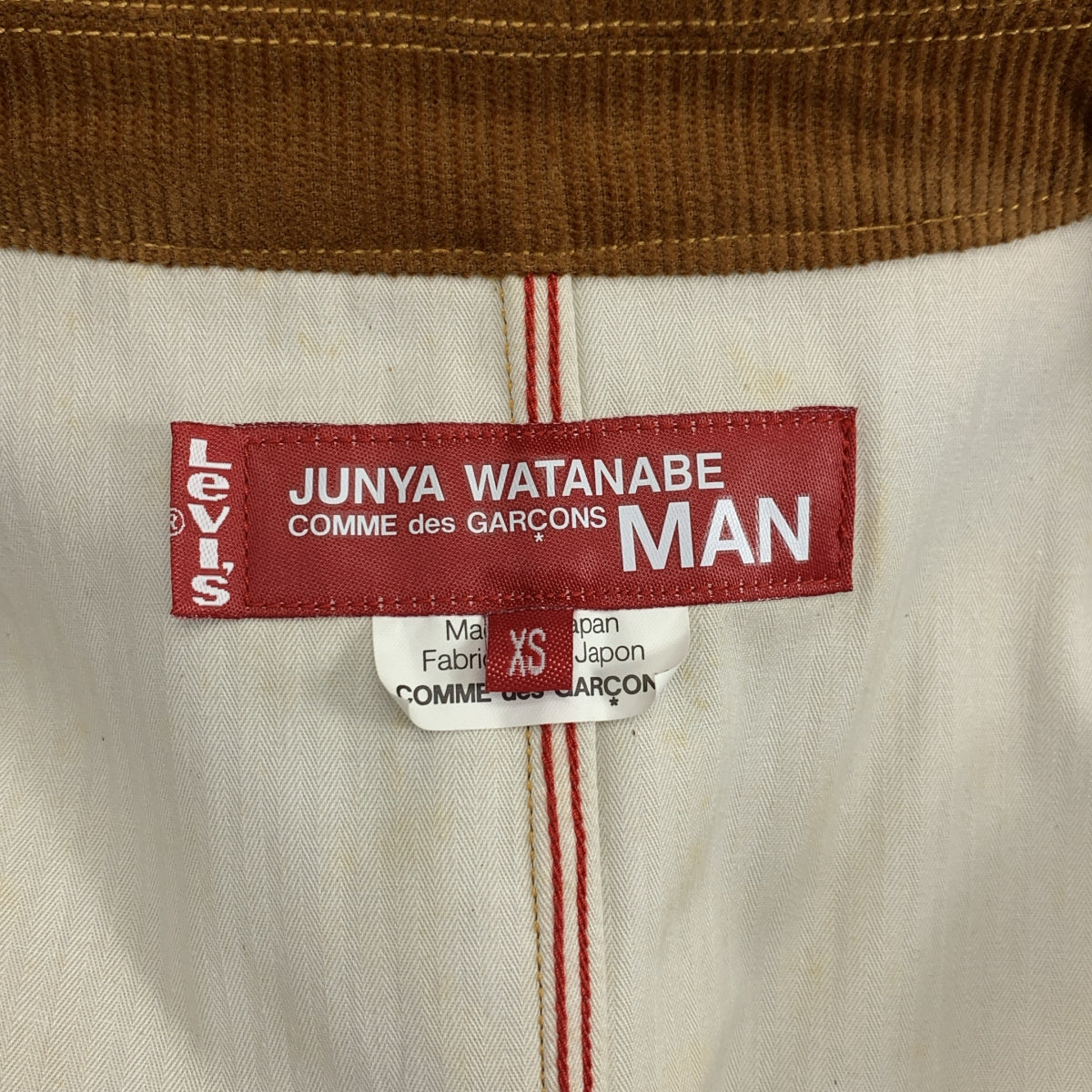 JUNYA WATANABE COMME des GARCONS MAN / ジュンヤワタナベコムデギャルソンマン | 2012AW | × Levi's リーバイスコラボ デニム 異素材切替 エルボーパッチ カバーオールジャケット | XS | インディゴ | メンズ