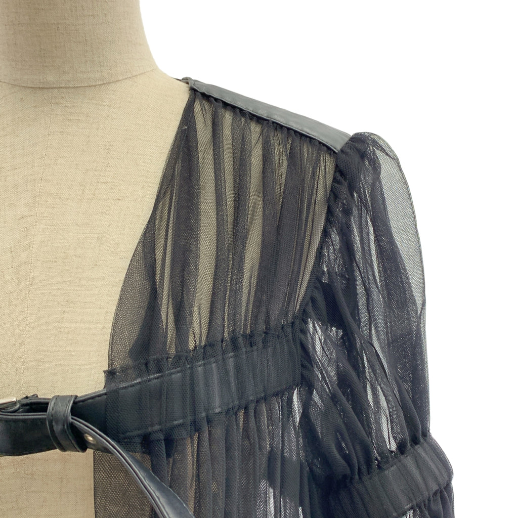 noir kei ninomiya / 느와르 케이니노미야 | 2019SS | 벨트 개더 튈 롱 코트 | S |