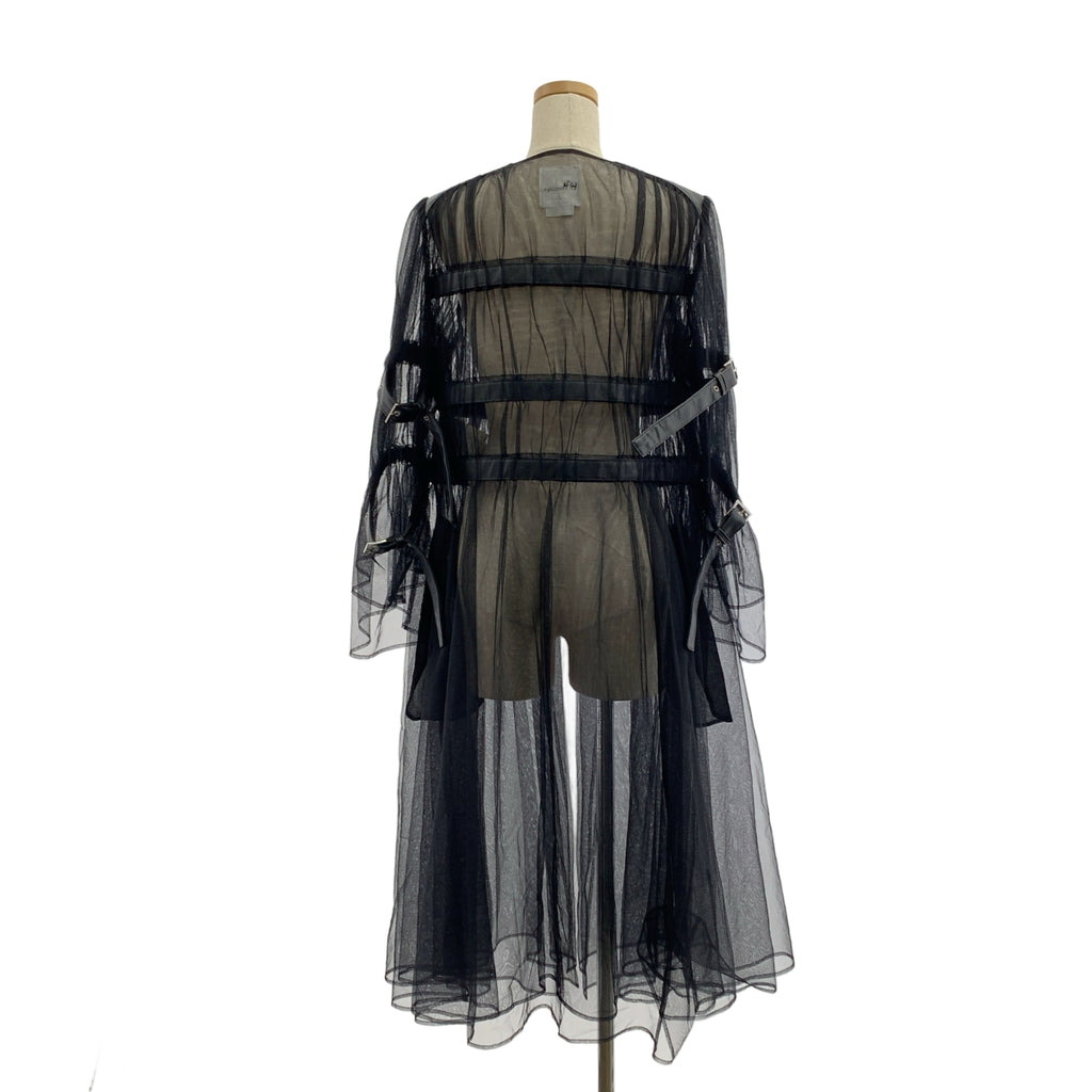 noir kei ninomiya / 느와르 케이니노미야 | 2019SS | 벨트 개더 튈 롱 코트 | S |