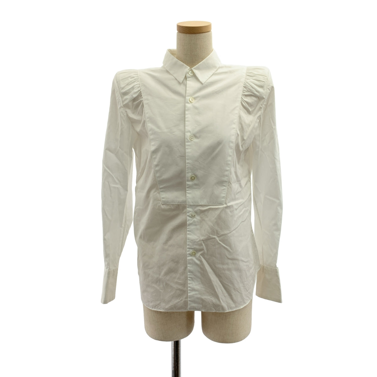 noir kei ninomiya / ノワールケイニノミヤ | 2023SS | コットン ギャザーパワーショルダー シャツ ブラウス | S | レディース