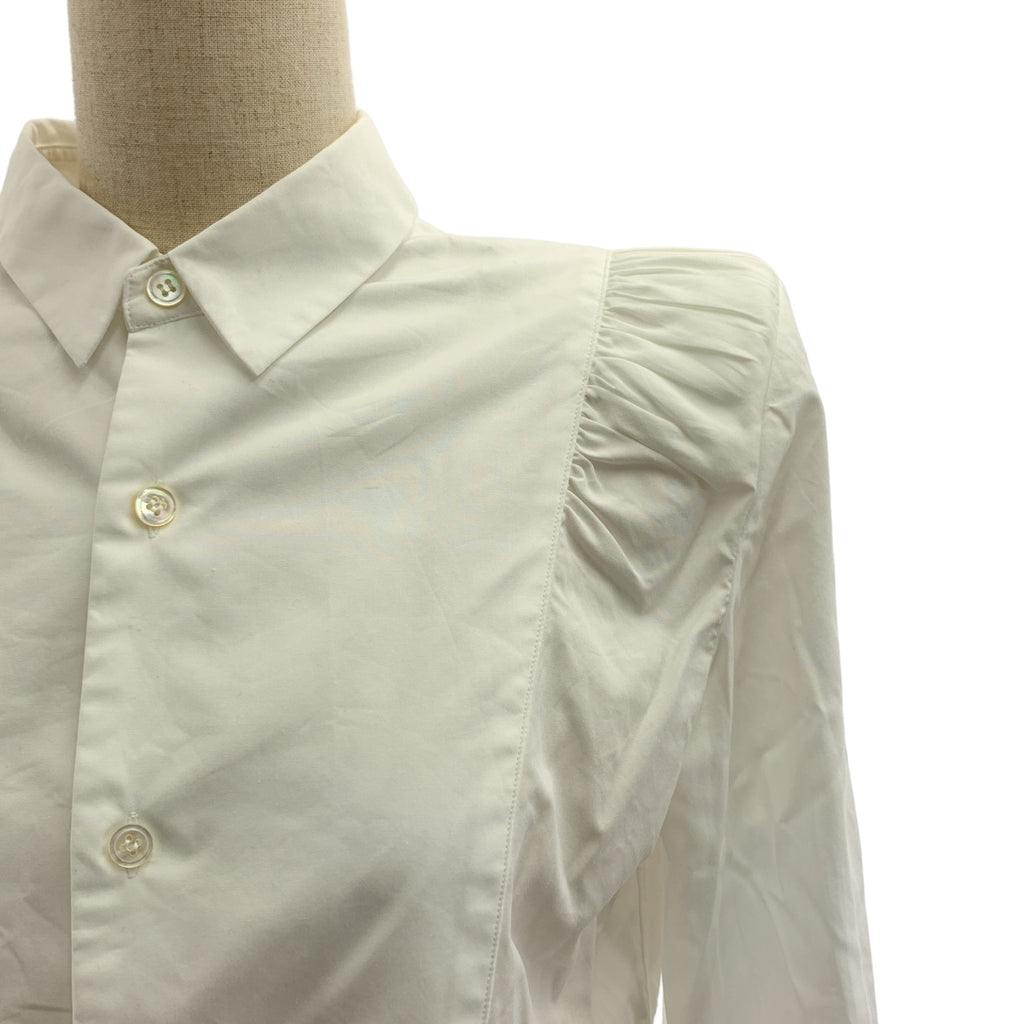 noir kei ninomiya / ノワールケイニノミヤ | 2023SS | コットン ギャザーパワーショルダー シャツ ブラウス | S | レディース