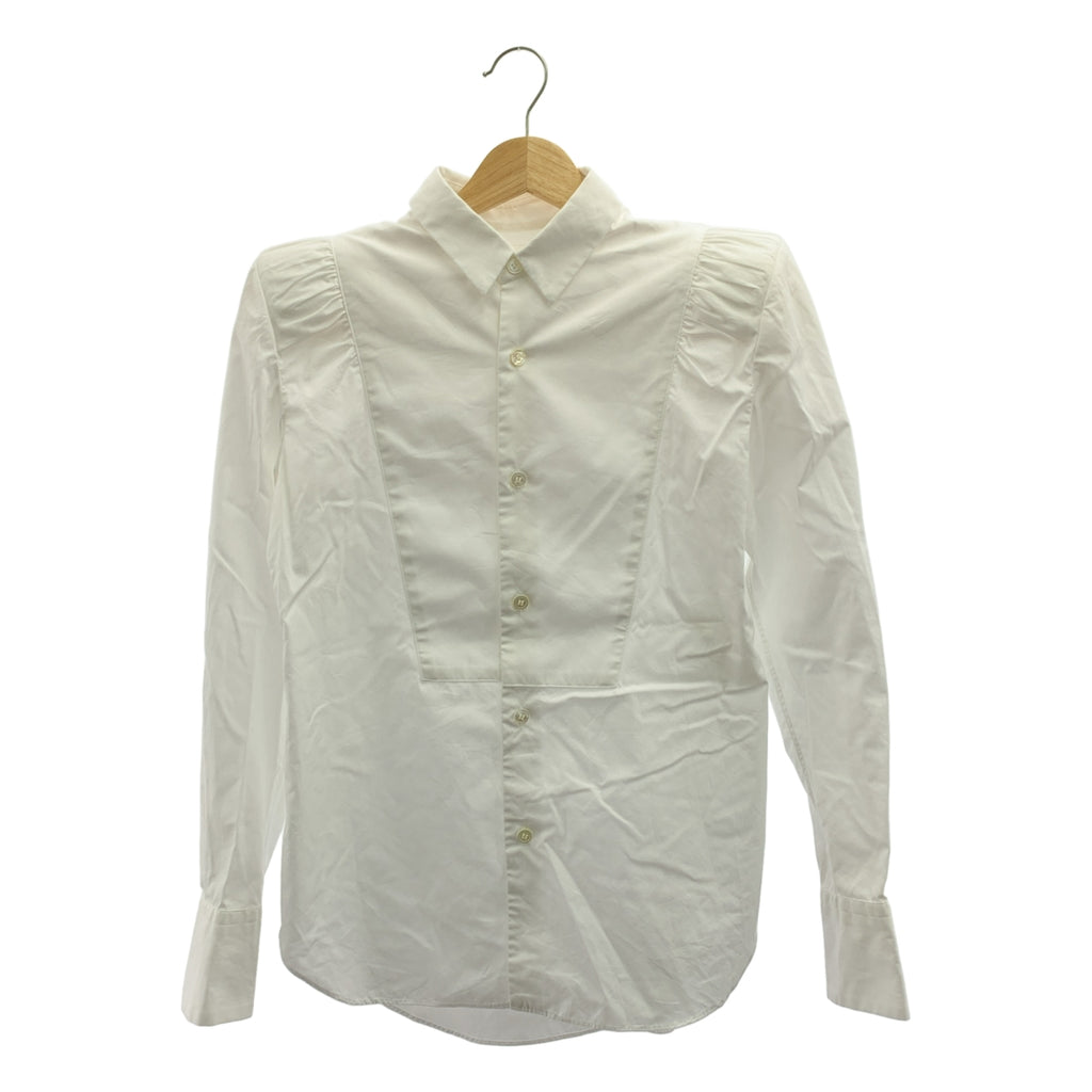 noir kei ninomiya / ノワールケイニノミヤ | 2023SS | コットン ギャザーパワーショルダー シャツ ブラウス | S | レディース