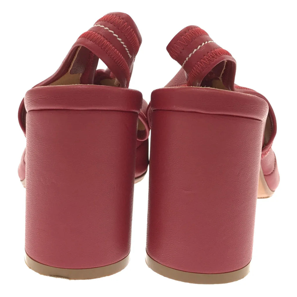 [品相良好] MM6 Maison Margiela / MM6 Maison Margiela |踝帶高跟涼鞋 |尺寸 36 |勃艮第 |女性的