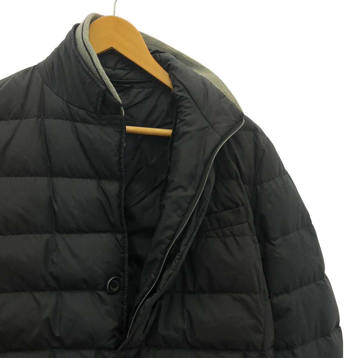 HERNO / 헤르노 | POLAR TECH 칼라 착탈 가능 다운 재킷 | 48 | 블랙 | 남성
