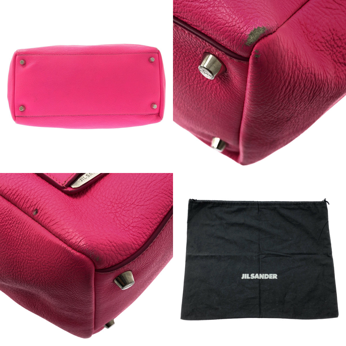 JIL SANDER | 皮革迷你波士頓手提包 | 亮粉色 | 女款