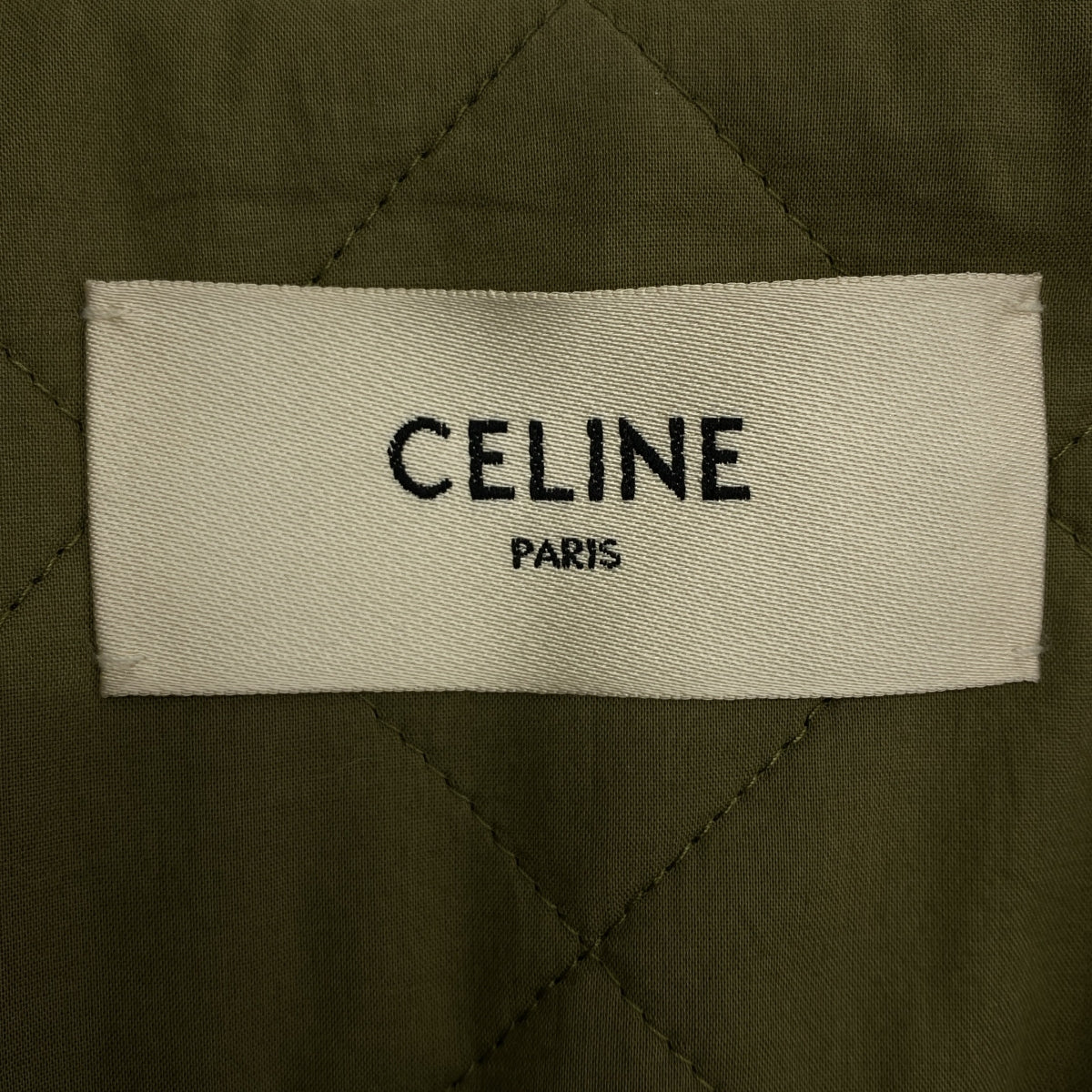 CELINE / セリーヌ | by Hedi Slimane エディ期 / コットン×ポリエステル 中綿ジャケット | 34 | カーキ | レディース
