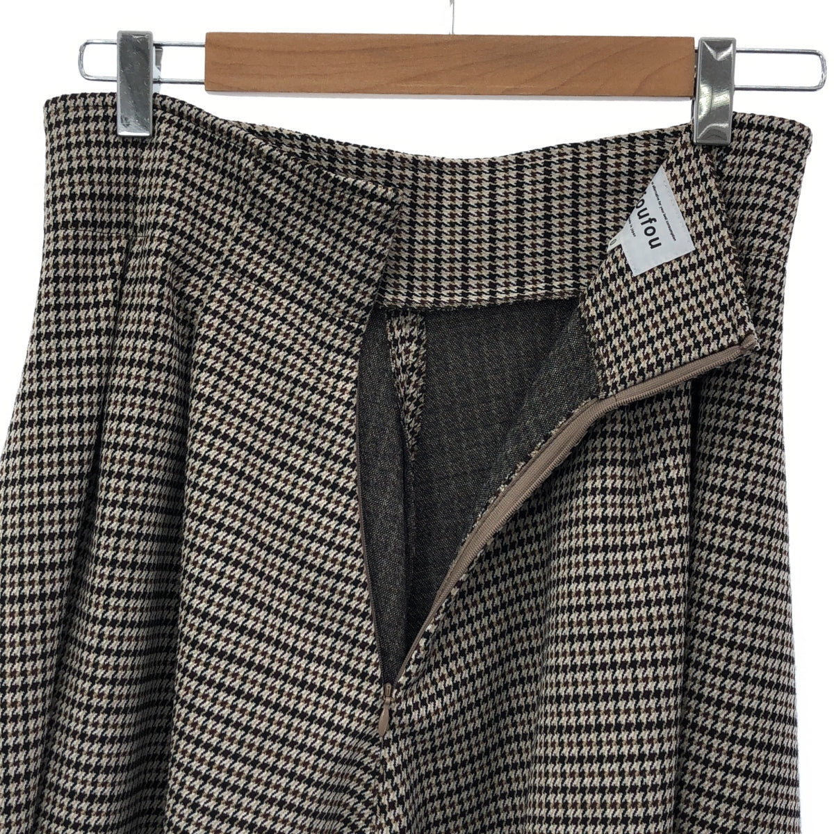 foufou / フーフー | checked skirt chidori 千鳥格子 チェック ロングスカート | 0 | レディース