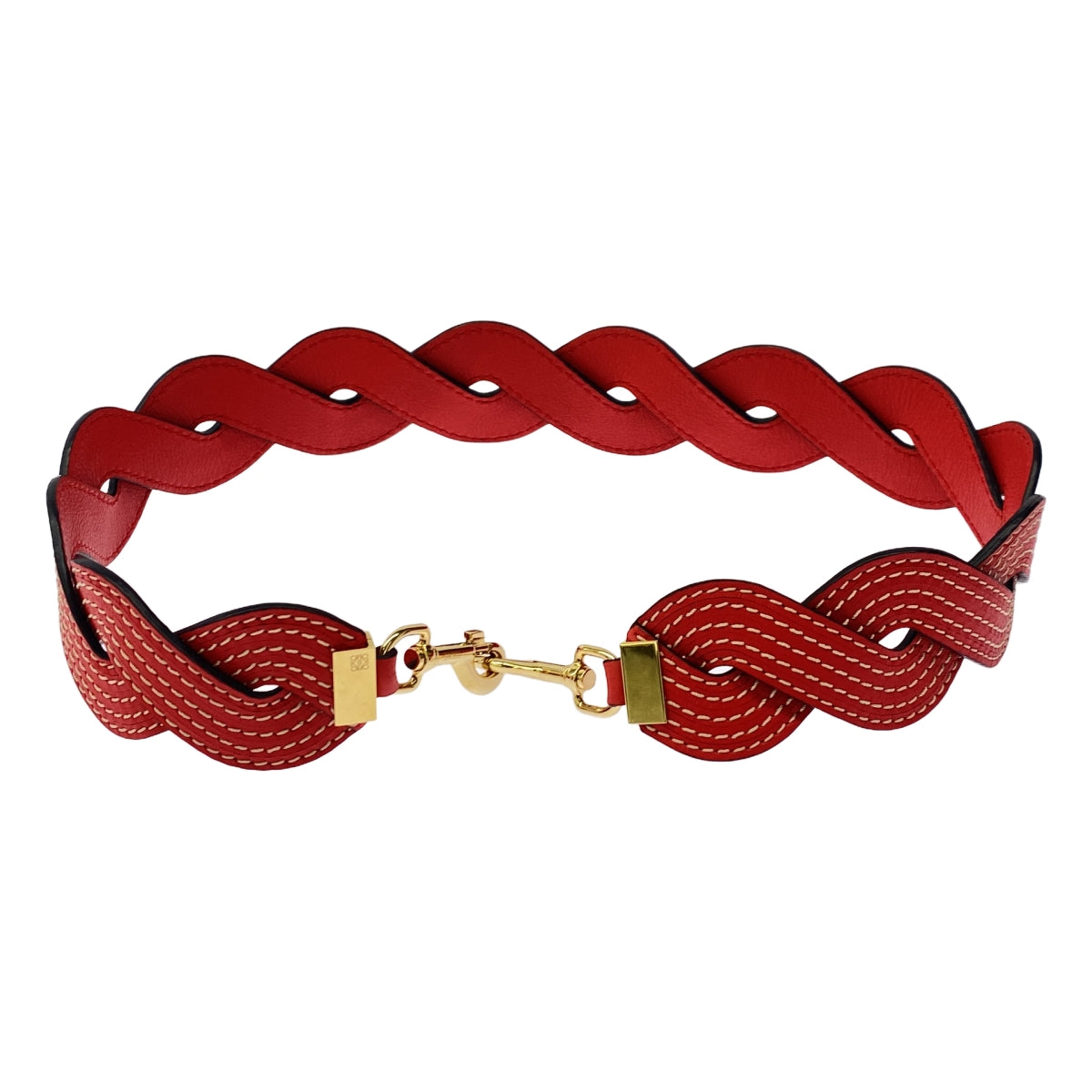 LOEWE / ロエベ | ウェイビー ステッチ ストラップ | レッド