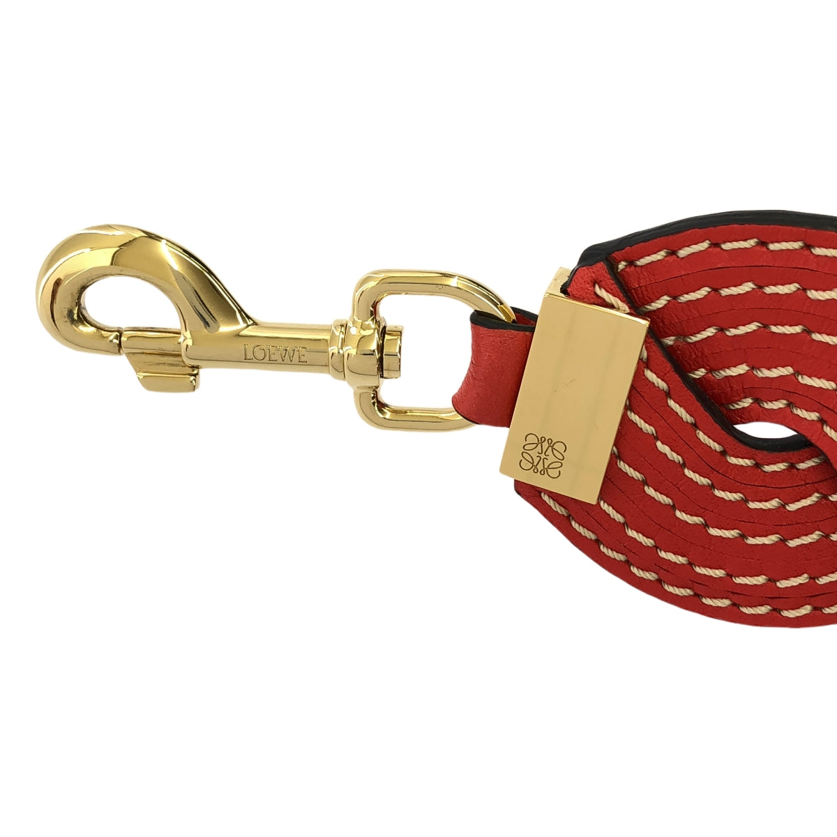 LOEWE / ロエベ | ウェイビー ステッチ ストラップ | レッド
