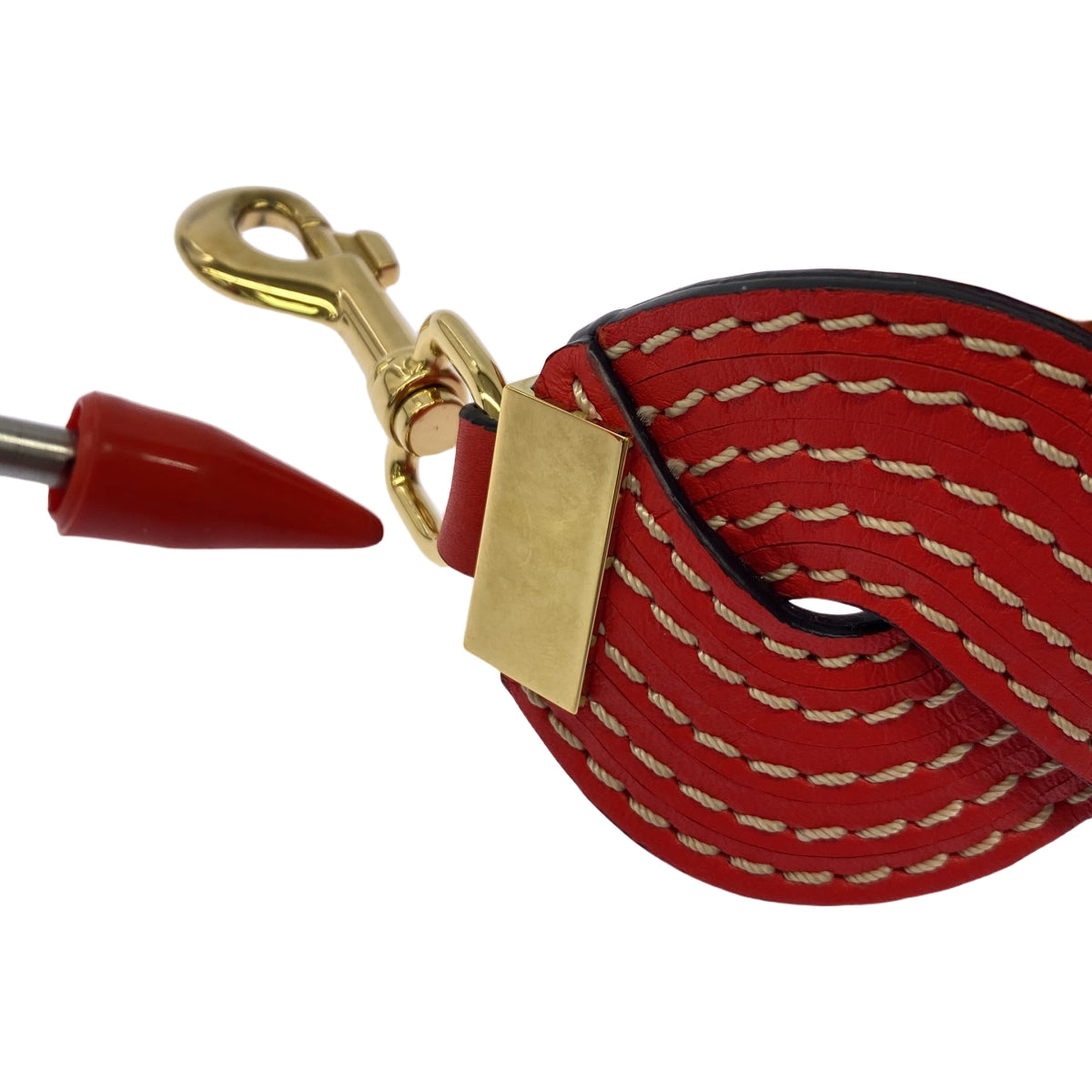 LOEWE / ロエベ | ウェイビー ステッチ ストラップ | レッド