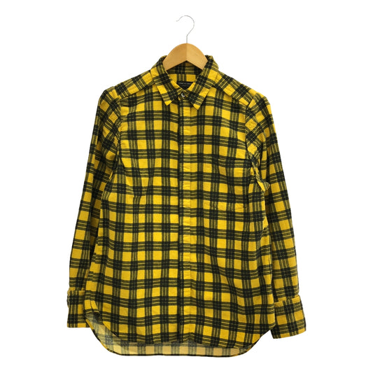 COMME des GARCONS HOMME PLUS | 90s~ / AD1998 | Cotton flannel check inside-out fly front shirt | Yellow/Black | Men's