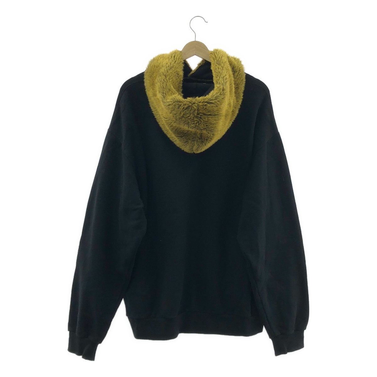 MARNI | 2021 秋冬 | 刺繡標誌仿皮草連帽衫 | 套頭連帽衫 | 尺寸 48 | 黑色 | 男款