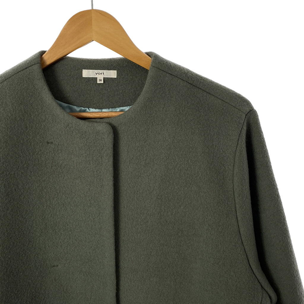 【美品】  yori / ヨリ | 2023AW | エアリーパフショートコート | 38 | モスグリーン | レディース