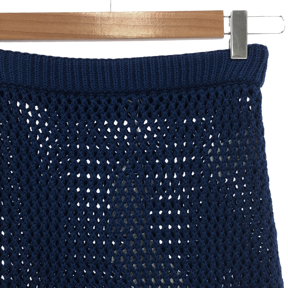 [New] AURALEE | 2024SS | COTTON LILY-YARN MESH KNIT SKIRT | 0 | Blue | Women's