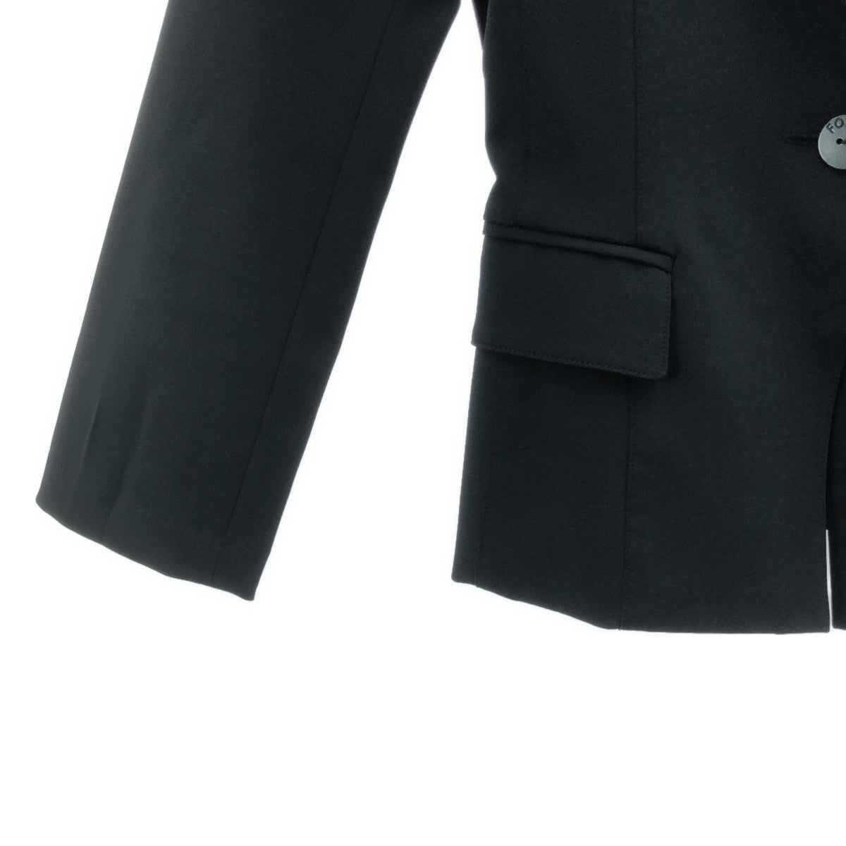 【美品】  FOXEY NEW YORK / フォクシーニューヨーク | ポリエステル ストレッチ スーツ セットアップ / 1B テーラードジャケット / ドレープスカート | 38 | ブラック | レディース