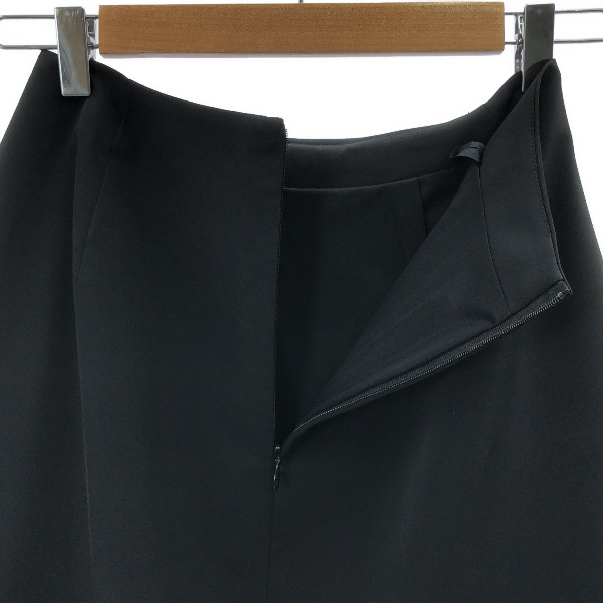 【美品】  FOXEY NEW YORK / フォクシーニューヨーク | ポリエステル ストレッチ スーツ セットアップ / 1B テーラードジャケット / ドレープスカート | 38 | ブラック | レディース