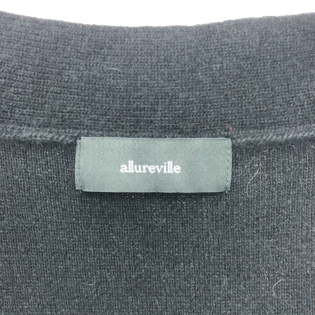 allureville | 羊毛繫腰帶針織長版開襟衫 | 尺寸 2 | 女款