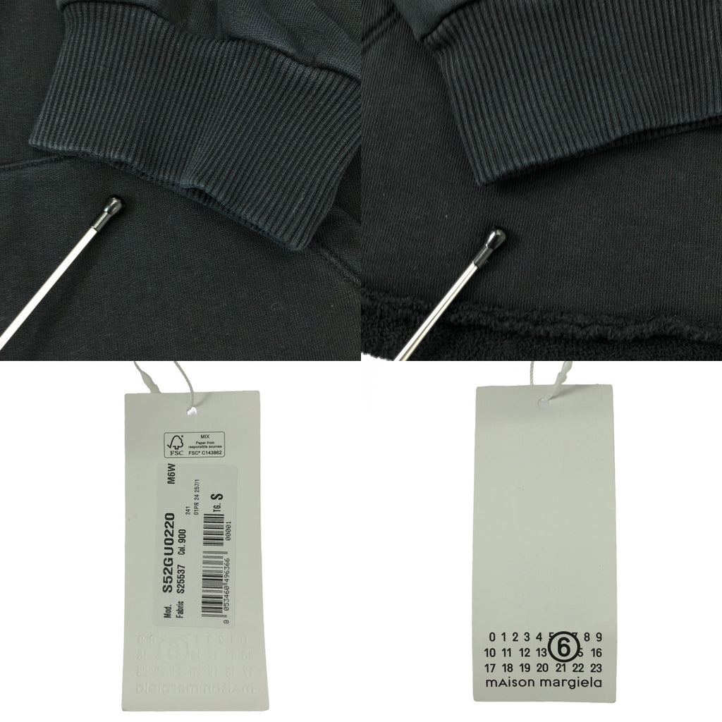 MM6 Maison Margiela / エムエムシックスメゾンマルジェラ | 2024SS | ナンバーシグネチャー フーデッド カットオフ スウェット トレーナー / ユニセックス | S |