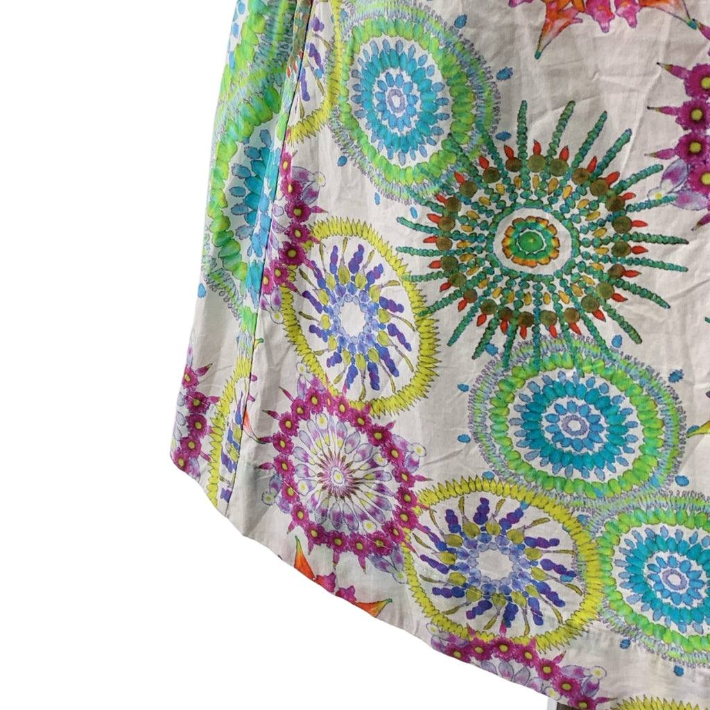 【美品】  VIVIENNE TAM / ヴィヴィアンタム | コットン 総柄 ベルテッド ポケット付き シャツ ワンピース | XS | マルチカラー | レディース
