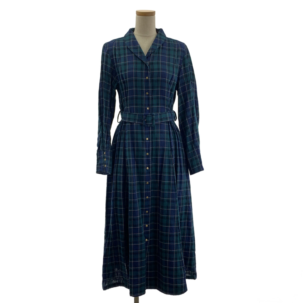 回覆：poris | 格紋披肩領繫帶連身裙 |