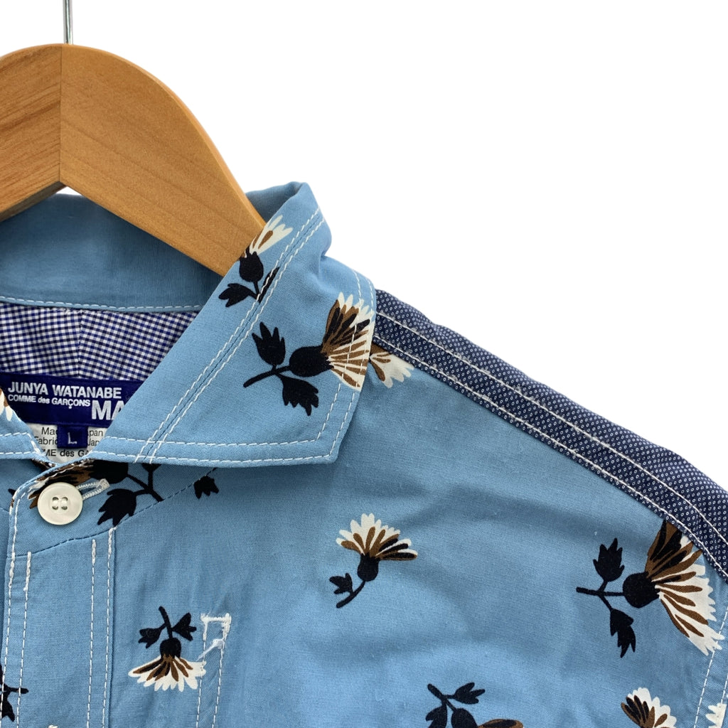 JUNYAWATANABE COMMEdesGARCONS MAN / 준야와타나베만 | 2017SS | 레이온 총무늬 오버 실루엣 셔츠 | L | 남성