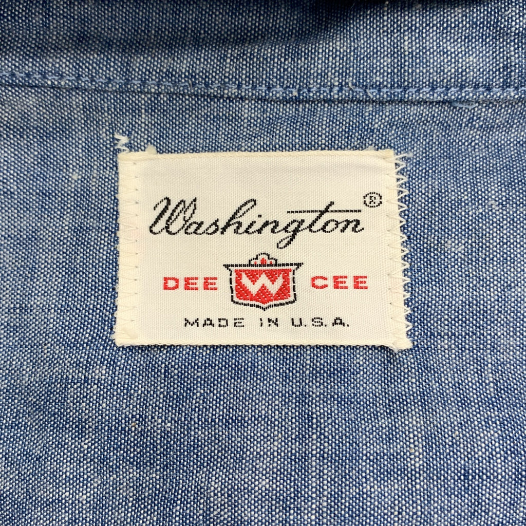 復古 / 復古服飾 | 20 世紀 60 年代 WASHINGTON DEE CEE 青年布襯衫 | L 碼 | 男款