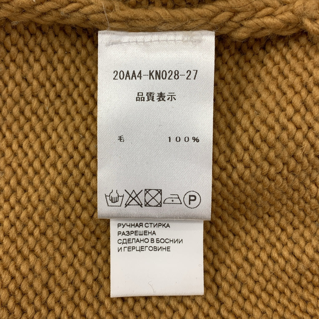 PATOU / パトゥ | ウール ロゴ ハイネック ニット セーター | S | ブラウン | レディース